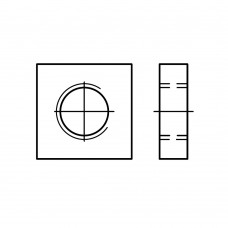 DIN 562 Гайка М3 квадратныя низкая, сталь