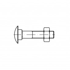DIN 603 Болт М16* 260 мебельный, низкий полукруг, сталь 4.6