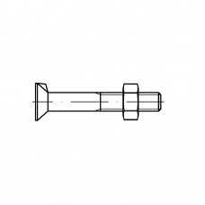 DIN 604 Болт М10* 100 мебельный, сталь 4.6