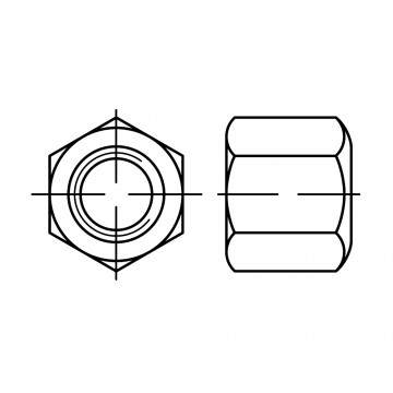 Гайка 12 шестигранная высокая, сталь 10.9 DIN 6330