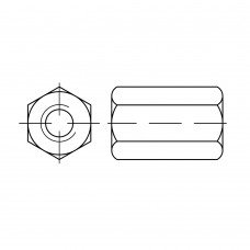DIN 6334 Гайка 24 шестигранная, соединительная, сталь 10.9