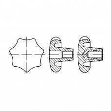 DIN 6336 Рукоять 8 звездообразная, форма К, сталь