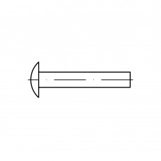 DIN 674 Заклепка 4* 8 под молоток, низкая полукруг, сталь