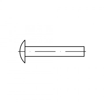 Заклепка 4х8 под молоток, низкая полукруг, сталь DIN 674