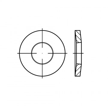 Шайба 24 зажимная, пружинная, тарельчатая, сталь DIN 6796