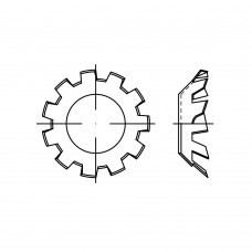 DIN 6797 Шайба 17 стопорная, с внутренними зубцами, сталь