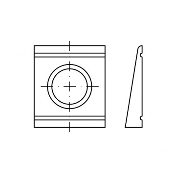 Шайба 17 косая, сталь DIN 6918