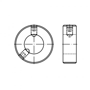 Кольцо 80 установочное с гнездом, сталь DIN 703
