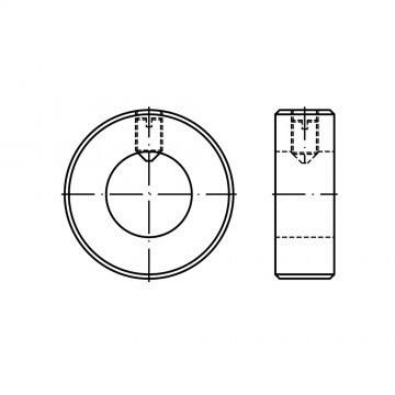 Кольцо 24 установочное с гнездом, форма А, сталь DIN 705