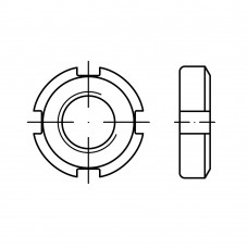 DIN 70852 Гайка 10 круглая, сталь