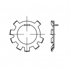 DIN 70952 Шайба 16 стопорная, многолапчатая, сталь