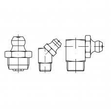 DIN 71412 Пресс-масленка UNC 1/4 под углом в 90°, форма А, сталь 5.8, цинк