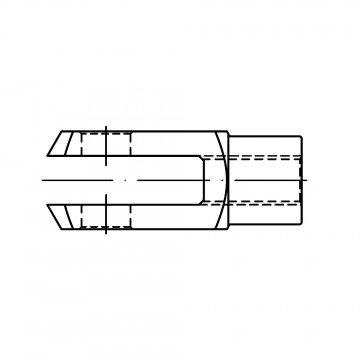 Шарнир 10х20 вильчатый, сталь, цинк DIN 71752