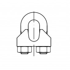 DIN 741 Зажим 5 для троса, сталь нержавеющая А2