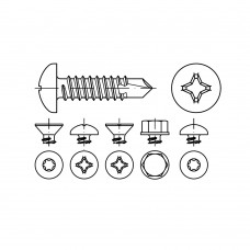 DIN 7504 Винт 2,9* 13 самонарезающий потайная головка TORX, сталь, цинк