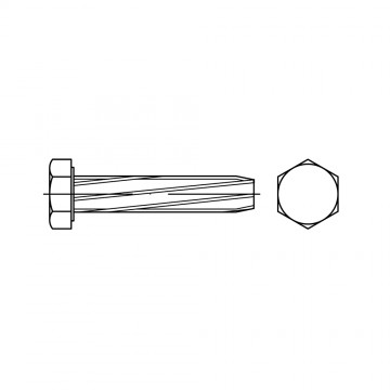 Винт 6х12 самонарезающий шестигранная голова, сталь, цинк DIN 7513