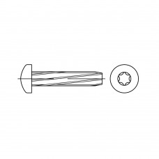 DIN 7516 Винт 4* 16 самонарезающий потайная головка TORX, сталь, цинк