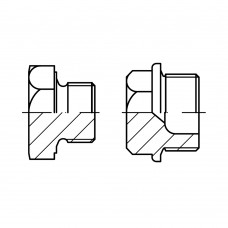 DIN 7604 Пробка 10 резьбовая, сталь, цинк