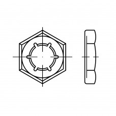 DIN 7967 Гайка 8 стопорная, сталь, цинк