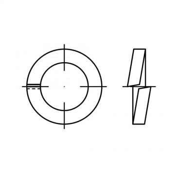 Шайба 24 пружинная, сталь DIN 7980
