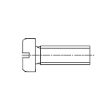 DIN 85 Винт М5* 16 с цилиндрической скругленной головкой, пластик