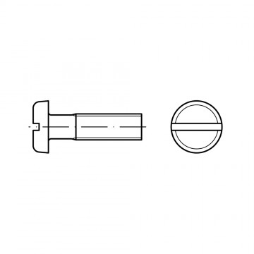 Винт М6х20 с цилиндрической скругленной головкой, пластик DIN 85 Винт М6х20 с цилиндрической скругленной головкой, пластик DIN 85