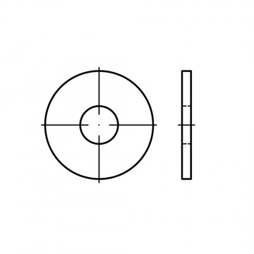 Шайба 7,4 плоская, кузовная, увеличенная, сталь DIN 9021