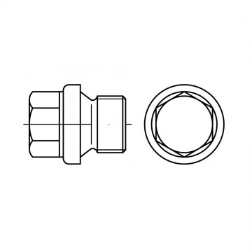 Пробка UNC 1 сталь DIN 910