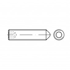 DIN 914 Винт М16* 25 установочный, внутренний шестигранник, заостренный конец, сталь