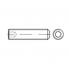 DIN 916 Винт М10* 20 установочный, внутренний шестигранник, с засверлен. концом, сталь А4