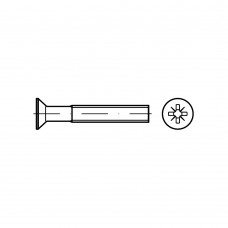 DIN 965 Винт М5* 8 с потайной головкой, крестообразный шлиц PZ, сталь нержавеющая А2