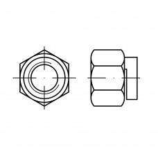 DIN 980 Гайка 16 шестигранная, самоконтрящаяся, сталь нержавеющая А2