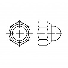 DIN 986 Гайка 6 самоконтрящаяся, колпачковая, сталь нержавеющая А1