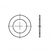DIN 988 Шайба 15* 21* 0,3 регулировочная, форма Р, сталь