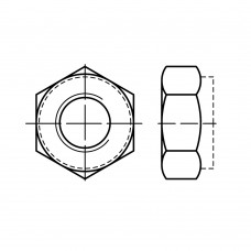 ISO 10513 Гайка 10 шестигранная цельнометалическая, сталь, цинк