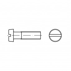 ISO 1207 Винт 1* 2 цилиндр прямой шлиц, сталь