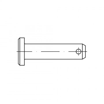 Штифт 12х45 с цилиндрической головой, сталь, цинк ISO 2341