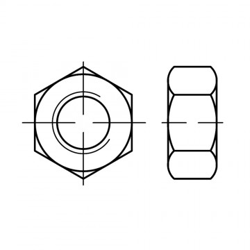 Гайка 10 шестигранная, сталь, цинк DiSP ISO 4032