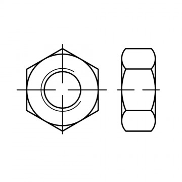 Гайка 36 шестигранная высокопрочная, сталь 12.9 ISO 4033