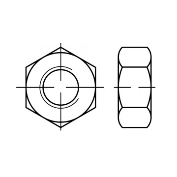 Гайка 8 шестигранная высокопрочная, сталь 12.9 ISO 4033