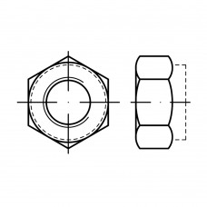 ISO 7042 Гайка 20 самоконрящаяся, сталь, цинк (пласт)