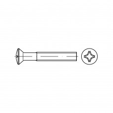 ISO 7047 Винт 8* 25 с полупотайной головкой крестообразный шлиц PH, сталь 4.8, цинк