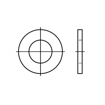 Шайба 24 плоская без фаски, сталь ISO 7091