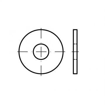 Шайба 24 плоская, увеличенная, сталь ISO 7093-1