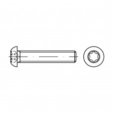 ISO 7380-1 Винт 4* 8 с полукруглой головкой TORX, сталь 10.9, цинк