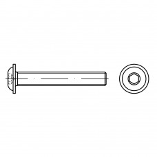 ISO 7380-2 Винт 8* 16 полукруг внутренний шестигранник, сталь 10.9