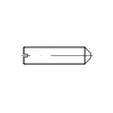 ISO 7434 Винт 1,6* 3 устоновочный с прямым шлицем, сталь