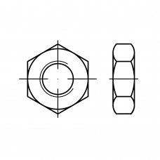 ISO 8675 Гайка 36 шестигранная с мелкой резьбой, сталь
