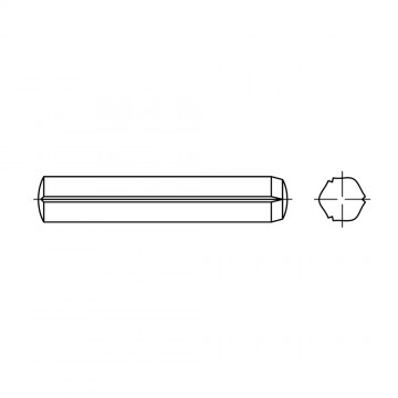 Штифт 6х45 цилиндрический, сталь нержавеющая А1 ISO 8740