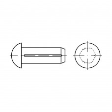 ISO 8746 Штифт 2* 5 насеченый с полукруглой головкой, сталь